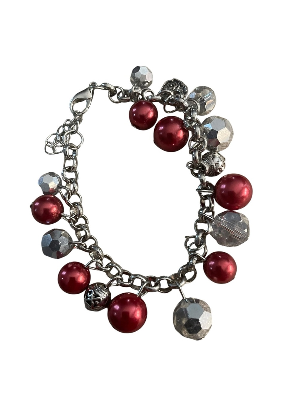 Red Beaded Charm Bracelet NWOT - Picture 4 of 5